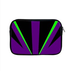 Rays Light Chevron Purple Green Black Line Apple Macbook Pro 15  Zipper Case by Mariart