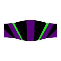 Rays Light Chevron Purple Green Black Line Stretchable Headband