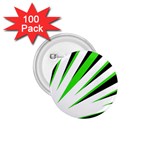 Rays Light Chevron White Green Black 1.75  Buttons (100 pack)  Front