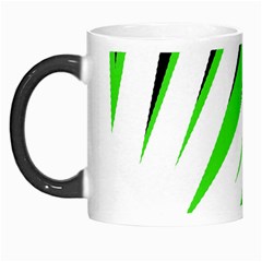 Rays Light Chevron White Green Black Morph Mugs by Mariart