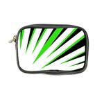 Rays Light Chevron White Green Black Coin Purse Front