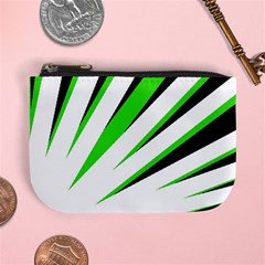 Rays Light Chevron White Green Black Mini Coin Purses by Mariart