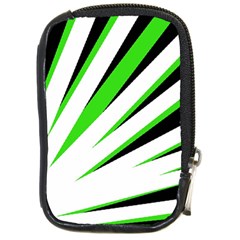 Rays Light Chevron White Green Black Compact Camera Cases by Mariart