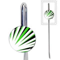 Rays Light Chevron White Green Black Book Mark