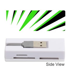 Rays Light Chevron White Green Black Memory Card Reader (stick) 