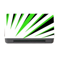 Rays Light Chevron White Green Black Memory Card Reader With Cf by Mariart