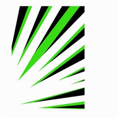 Rays Light Chevron White Green Black Large Garden Flag (two Sides)