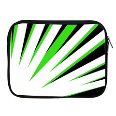 Rays Light Chevron White Green Black Apple Ipad 2/3/4 Zipper Cases by Mariart