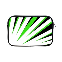 Rays Light Chevron White Green Black Apple Ipad Mini Zipper Cases by Mariart