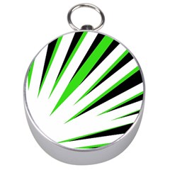 Rays Light Chevron White Green Black Silver Compasses by Mariart