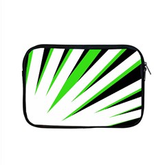 Rays Light Chevron White Green Black Apple Macbook Pro 15  Zipper Case by Mariart