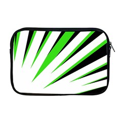 Rays Light Chevron White Green Black Apple Macbook Pro 17  Zipper Case by Mariart