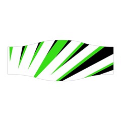 Rays Light Chevron White Green Black Stretchable Headband by Mariart