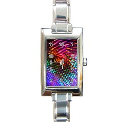 Rainbow Shake Light Line Rectangle Italian Charm Watch