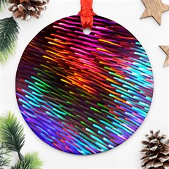 Rainbow Shake Light Line Ornament (round) by Mariart