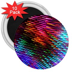 Rainbow Shake Light Line 3  Magnets (10 Pack)  by Mariart