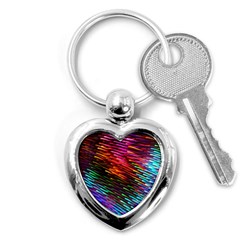 Rainbow Shake Light Line Key Chains (heart) 