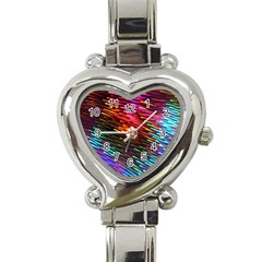 Rainbow Shake Light Line Heart Italian Charm Watch by Mariart