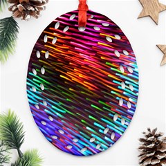 Rainbow Shake Light Line Ornament (oval Filigree) by Mariart