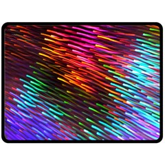 Rainbow Shake Light Line Double Sided Fleece Blanket (large)  by Mariart