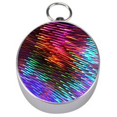 Rainbow Shake Light Line Silver Compasses by Mariart