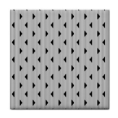 Stripes Line Triangles Vertical Black Tile Coasters