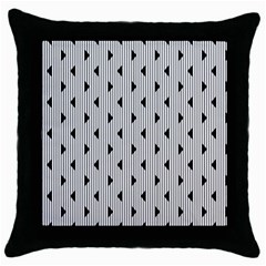 Stripes Line Triangles Vertical Black Throw Pillow Case (black) by Mariart