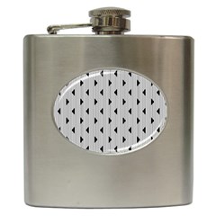 Stripes Line Triangles Vertical Black Hip Flask (6 Oz) by Mariart