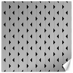 Stripes Line Triangles Vertical Black Canvas 16  X 16   by Mariart