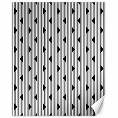 Stripes Line Triangles Vertical Black Canvas 16  X 20   by Mariart