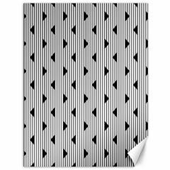 Stripes Line Triangles Vertical Black Canvas 36  X 48   by Mariart