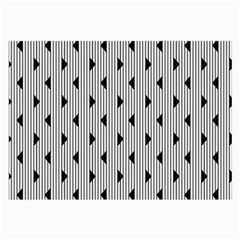 Stripes Line Triangles Vertical Black Large Glasses Cloth (2-side) by Mariart