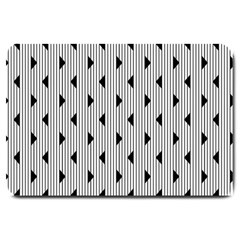 Stripes Line Triangles Vertical Black Large Doormat  by Mariart