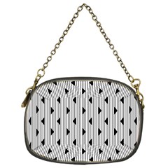 Stripes Line Triangles Vertical Black Chain Purses (one Side)  by Mariart