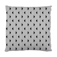 Stripes Line Triangles Vertical Black Standard Cushion Case (two Sides) by Mariart