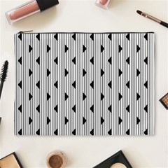 Stripes Line Triangles Vertical Black Cosmetic Bag (xl) by Mariart