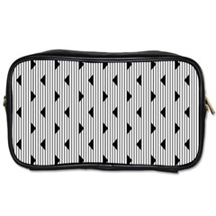 Stripes Line Triangles Vertical Black Toiletries Bags 2-side