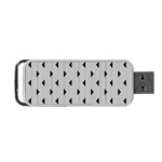 Stripes Line Triangles Vertical Black Portable USB Flash (Two Sides) Back