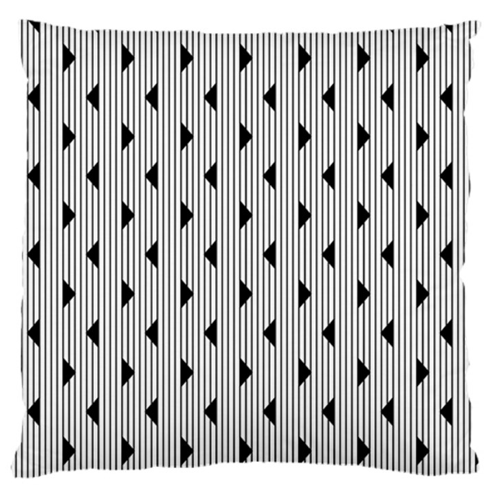 Stripes Line Triangles Vertical Black Standard Flano Cushion Case (Two Sides)