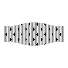 Stripes Line Triangles Vertical Black Stretchable Headband