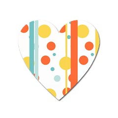 Stripes Dots Line Circle Vertical Yellow Red Blue Polka Heart Magnet by Mariart