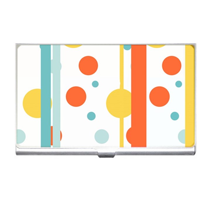 Stripes Dots Line Circle Vertical Yellow Red Blue Polka Business Card Holders