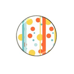 Stripes Dots Line Circle Vertical Yellow Red Blue Polka Hat Clip Ball Marker by Mariart