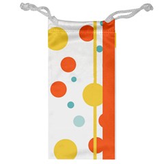 Stripes Dots Line Circle Vertical Yellow Red Blue Polka Jewelry Bag by Mariart