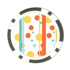 Stripes Dots Line Circle Vertical Yellow Red Blue Polka Poker Chip Card Guard by Mariart