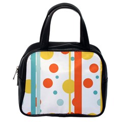 Stripes Dots Line Circle Vertical Yellow Red Blue Polka Classic Handbags (one Side) by Mariart