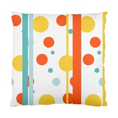 Stripes Dots Line Circle Vertical Yellow Red Blue Polka Standard Cushion Case (two Sides) by Mariart