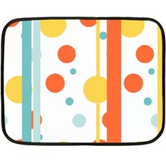 Stripes Dots Line Circle Vertical Yellow Red Blue Polka Fleece Blanket (mini)