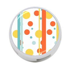 Stripes Dots Line Circle Vertical Yellow Red Blue Polka 4-port Usb Hub (two Sides)  by Mariart