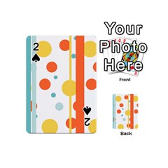 Stripes Dots Line Circle Vertical Yellow Red Blue Polka Playing Cards 54 (mini)  by Mariart